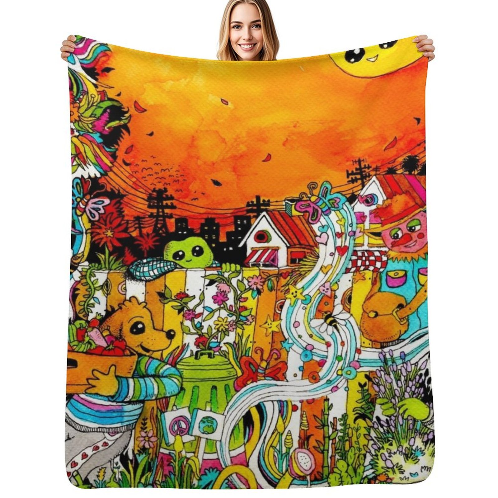 Urban Farm Time Throw Blanket  – обзор и цена Urban Farming Home