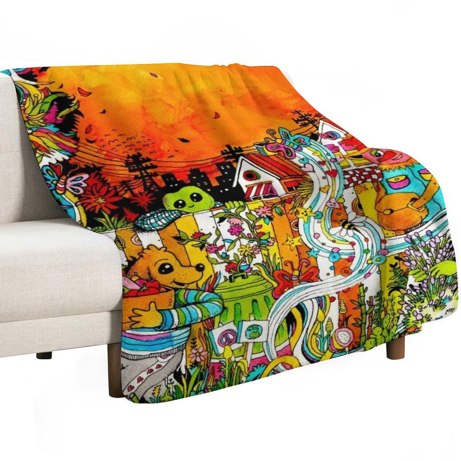 Urban Farm Time Throw Blanket  – обзор и цена Urban Farming Home